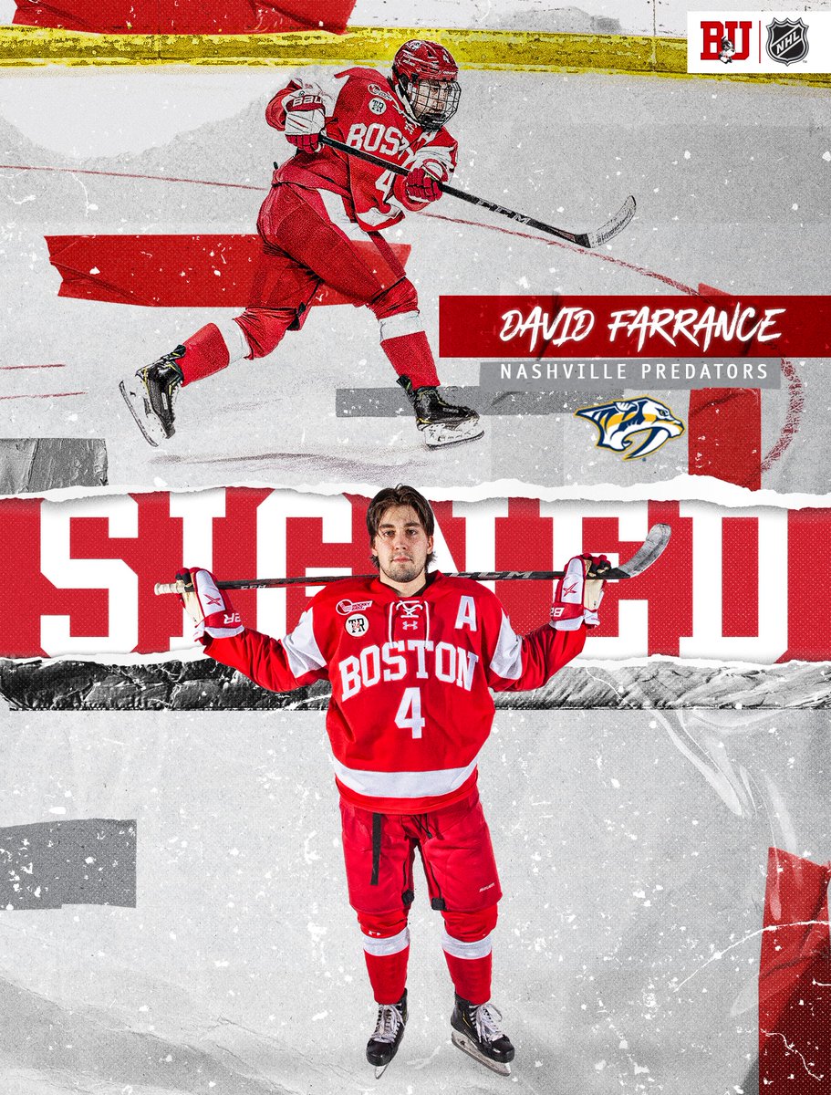 TerrierHockey's tweet photo. .@davidfarrance is down in Nashville and has been added to the @PredsNHL taxi squad. 

Updated story with media links from this week⤵️ 

https://t.co/TqI3NbkU2P

#ProudToBU https://t.co/drqXFKFEl9