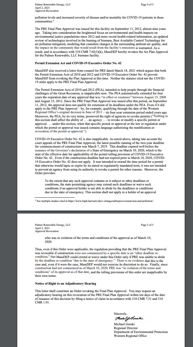 davabel's tweet photo. Big news for #biomass opponents in Massachusetts: @MassDEP just revoked a permit for a developer to build a highly controversial wood for energy plant in #Springfield, the asthma capital of the nation. #mapoli

See more about the controversy here: 
https://t.co/mWlTmGqUWS https://t.co/CgmLnMAt05