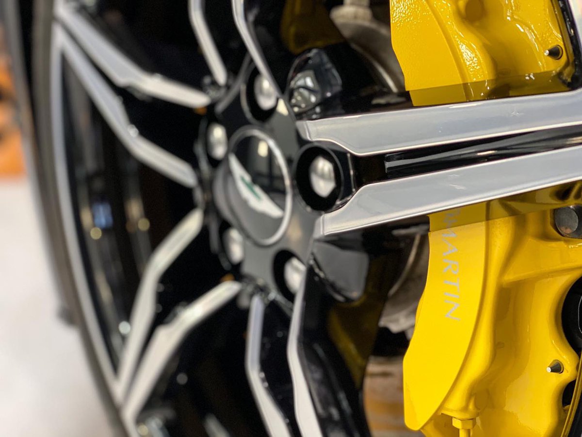 Aston Martin Vantage S ready to go, following:

• Full length sills &amp; custom, oversized rear quarter splash guard PPF.

• Wheel removal deep clean with Gtechniq CSU / EXOv4 10h ceramic / hydrophobic protection 🔥

🖥 gemcleandetailing.com
