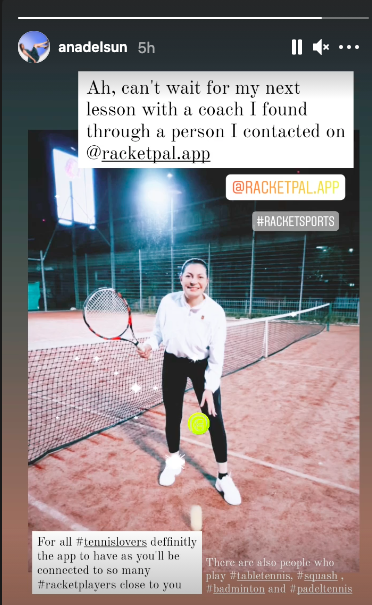 RacketPal tweet picture