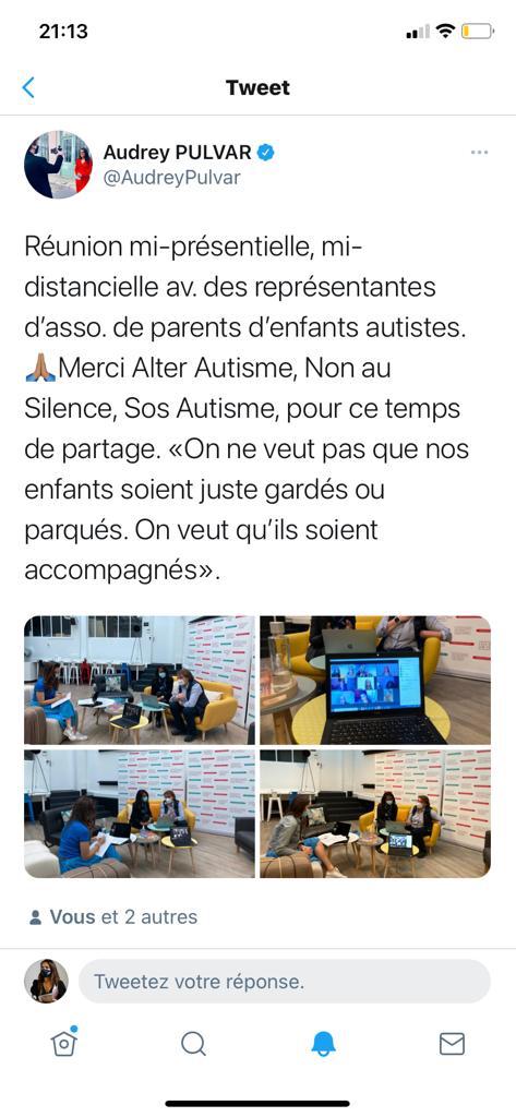 stochementfab's tweet photo. Ce soir nous avons pu échanger librement #AvecPulvar @idf_encommun pour la journée de l'autisme. Familles d'enfants, adolescents et jeunes adultes autistes sévères, haut niveau scolarisés ou non. Pour une Région plus équitable, une region à l écoute des besoins des familles. https://t.co/xdmVpWhyCI