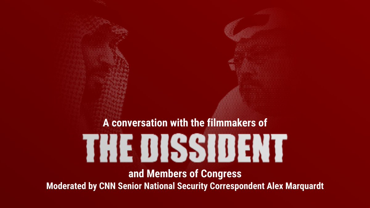 Next Thursday at 5:00 PM EDT join a roundtable with Members of Congress and the filmmakers of <a href="/TheDissidentMov/">The Dissident</a> on human rights and accountability. Discussion moderated by CNN Senior National Security Correspondent <a href="/MarquardtA/">Alex Marquardt</a>.

Register⤵️
ushr.zoomgov.com/webinar/regist…