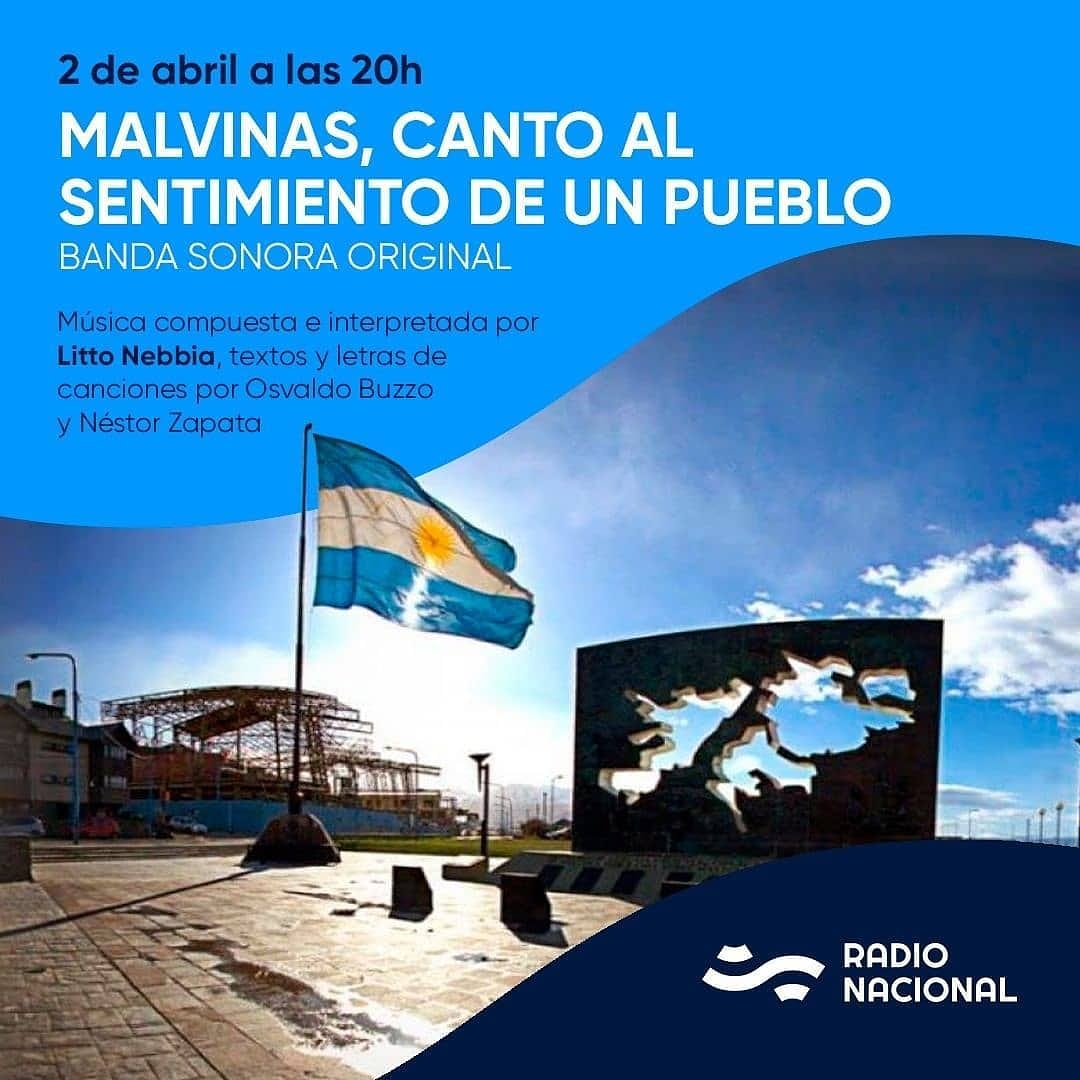 graguinazu's tweet photo. Es un honor para nosotros - @lic_edubarone y yo-  presentar esta magnífica obra de Litto Nebbia:
"Malvinas canto al sentimiento de un pueblo".
Hoy a las 20, programa especial en
 @nacionalam870 https://t.co/3wZOp39vCW
