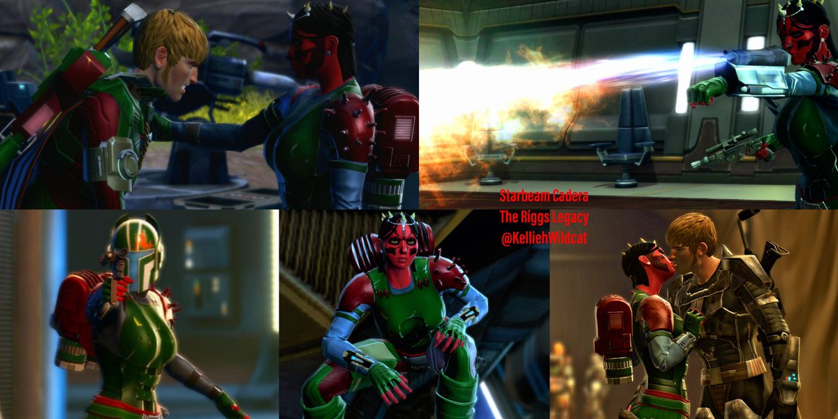 KelliehWildcat's tweet photo. I only made her because Theron stole Torian's girl and I felt awful about that. I wasn't expecting to love her, but here I am, doing just that. My precious #SWTOR tomato, what a ride it's been...

#SWTORfamily #TorianCadera #BountyHunter #TheRiggsLegacy https://t.co/X5oN7ZoAIt