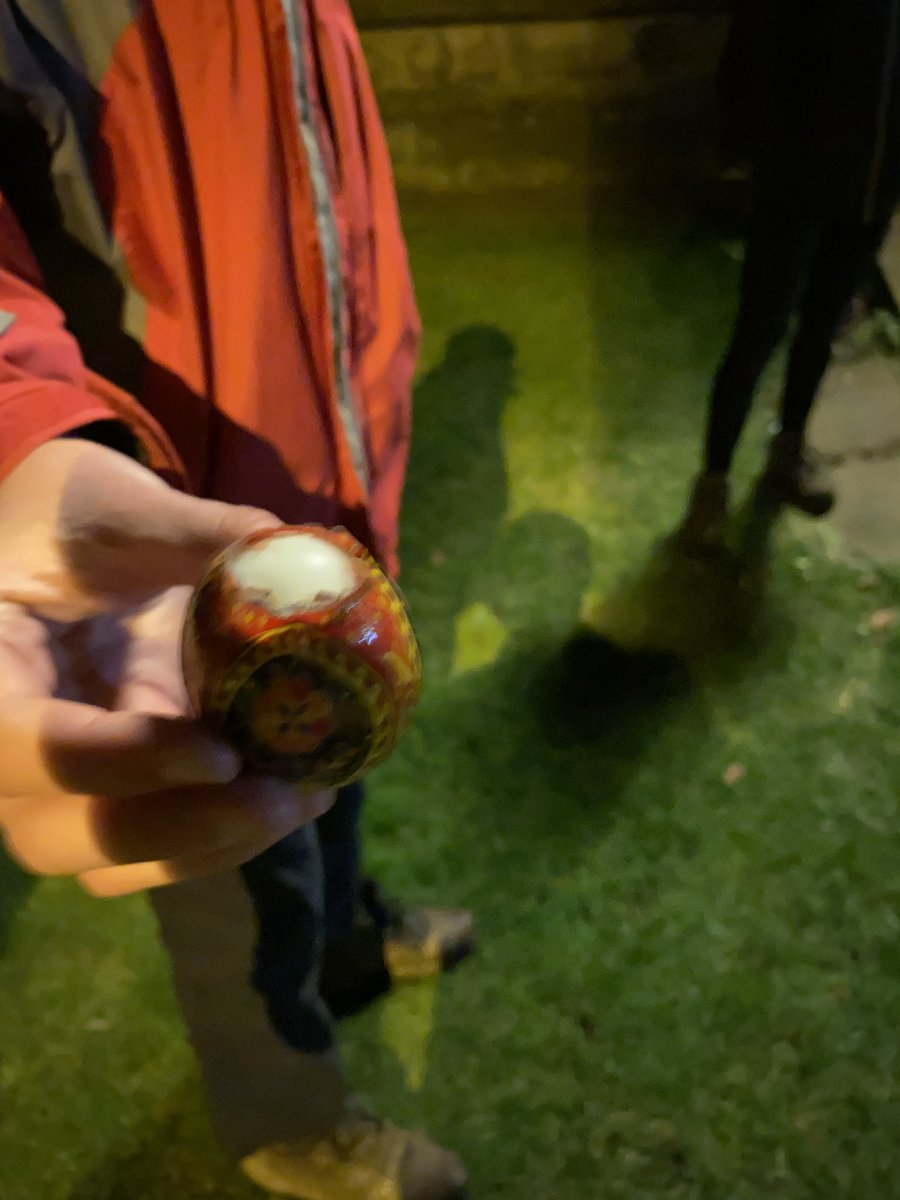 4thStafford's tweet photo. Not many sweets left now... and the eggs are looking a bit worse for wear #RussianEaster #PioneeredAtThe4th https://t.co/f7YXQRtCvx