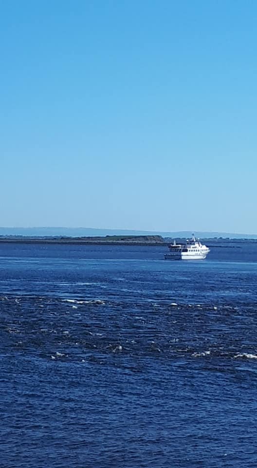 GalwayLifeboat's tweet photo. Great to see the new @AranIslandFerry today in  @portofgalway   
Thank you for your very generous donation folks, much appreciated. 

Best of luck with Saoirse na Farraige #SafeSeas https://t.co/UVPRTvK5nk