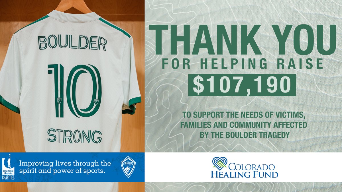 ColoradoRapids's tweet image. Your support means everything. Thank you.

#BoulderStrong