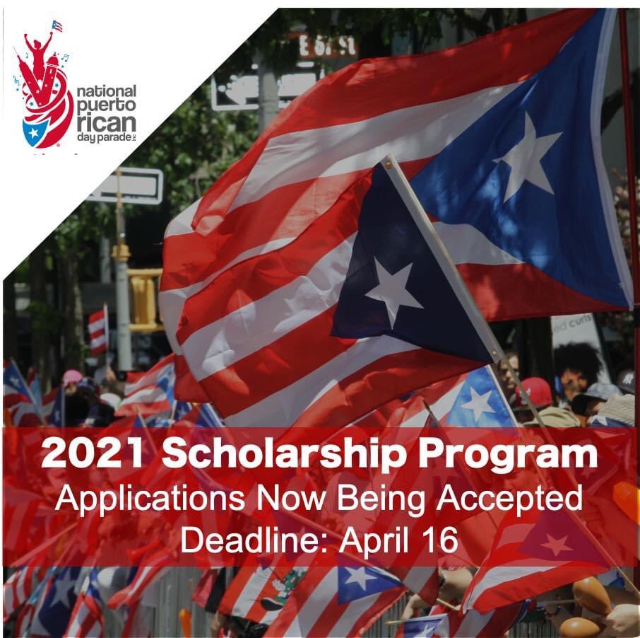 PRparadeNYC's tweet image. ONLY 14 DAYS LEFT! This holiday weekend, encourage the college-bound students in your family and circle of friends to apply for the #NPRDP Scholarship Program. Visit our website for details on eligibility and selection criteria, as well as to apply: nprdpinc.org 
🇵🇷🎓