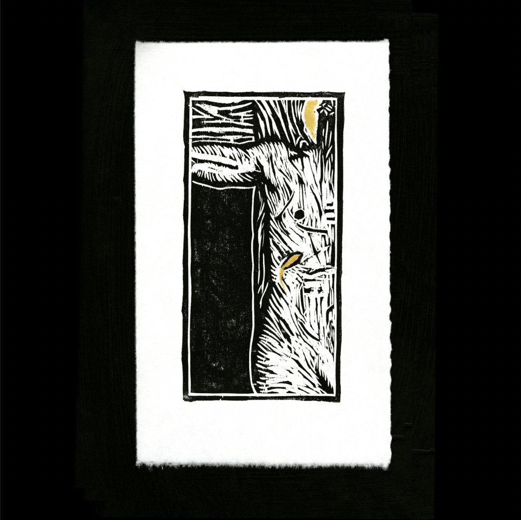 cmillervisuals's tweet photo. And about three o’clock...Jesus cried out again in a loud voice, and gave up his spirit."
Matthew 27:45-50
.
“Crucifixion” from The Rosary in Woodcut Prints by Connor Miller
woodcut print | 8.5”x15”
intaglio ink | hosho paper https://t.co/vbdlTZw07w