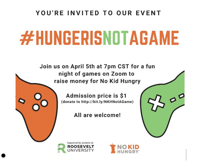 mharimcG's tweet photo. Hi everyone! My classmates and I are hosting an event to raise awareness and funds for #NoKidHungry on April 5th at 7pm. Admission price is $1 but if you feel inclined to give more, that would be amazing. You can make your payments to https://t.co/4K4Z1ltgws. #HungerIsNotAGame https://t.co/HQ28Qlj1iq