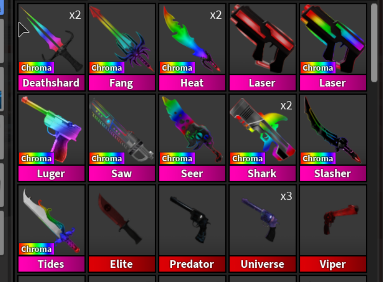 Lay The Avocado on X: hi guys! im selling mm2 knives. dm if you