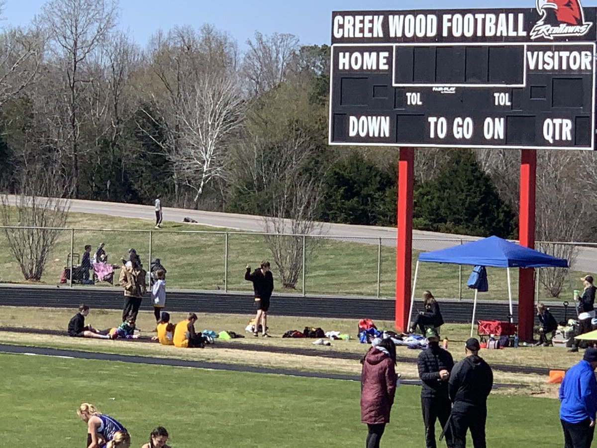 Tigerscms's tweet photo. It’s been a beautiful day here at Creek Wood HS for Hawks Track/Field to compete! We will try to share results when we have them. #TigerPride @WilliamJamesMS https://t.co/XkK5szG2JX