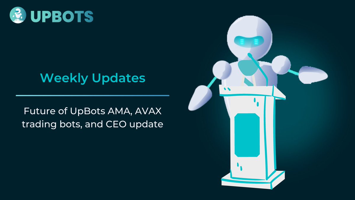 UpBots's tweet image. Break out some comfy slippers, a nice chair, and a few drinks.🍹

⏱️It’s UpBots weekly wrap up time⏱️

Read everything on the new #AVAX bots, our recent #AMA, the latest dev progress, and more all bundled up nicely here.📦 ow.ly/azLX50EfzvH