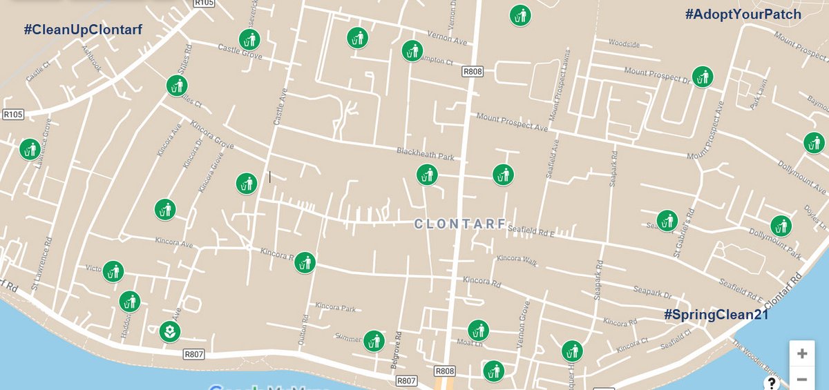 ClontarfTidy's tweet photo. The #TidyTowns hi-viz vests will be hitting the streets again in the morning for our first April clean. And during the day there are over 20 #AdoptYourPatch cleans all across #Clontarf. A little #SpringClean21 will make a great difference as we #CleanUpClontarf @loveclontarf_ie https://t.co/rvfrfahTpJ