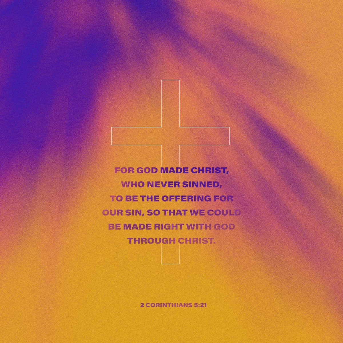 “For our sake he made him to be sin who knew no sin, so that in him we might become the righteousness of God.”
2 Corinthians 5:21 // Good Friday; Sunday is coming 🙌🏼