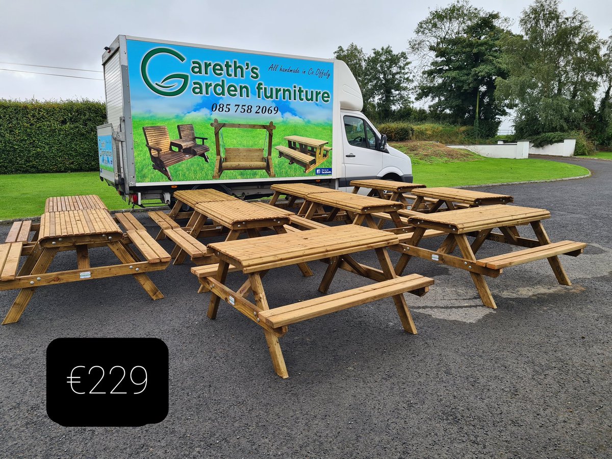 Gareth's Garden Furniture (@gardengareth) on Twitter photo OUTDOOR DINING FURNITURE
If your looking for the perfect outdoor dining furniture then why not give us a shout!
We're 100% Irish with everything handmade in Co. Offaly. We deliver all over Ireland!
Contact Gareth on 0857582069!
<a href="/VFIpubs/">VFI</a> <a href="/IHFcomms/">Irish Hotels Federation</a> <a href="/hospitality_irl/">Hospitality Ireland</a> <a href="/RAI_ie/">Restaurants Association of Ireland</a> OUTDOOR DINING FURNITURE
If your looking for the perfect outdoor dining furniture then why not give us a shout!
We're 100% Irish with everything handmade in Co. Offaly. We deliver all over Ireland!
Contact Gareth on 0857582069!
<a href="/VFIpubs/">VFI</a> <a href="/IHFcomms/">Irish Hotels Federation</a> <a href="/hospitality_irl/">Hospitality Ireland</a> <a href="/RAI_ie/">Restaurants Association of Ireland</a>