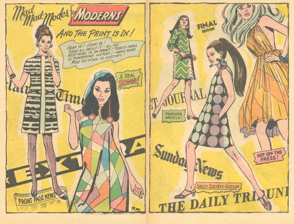 WOW! NOW! KAPOW! Fashion spreads from the late 1960s by Jay Scott Pike. (These appeared in magazines such as YOUNG LOVE, FALLING IN LOVE, GIRLS' ROMANCES, etc.)