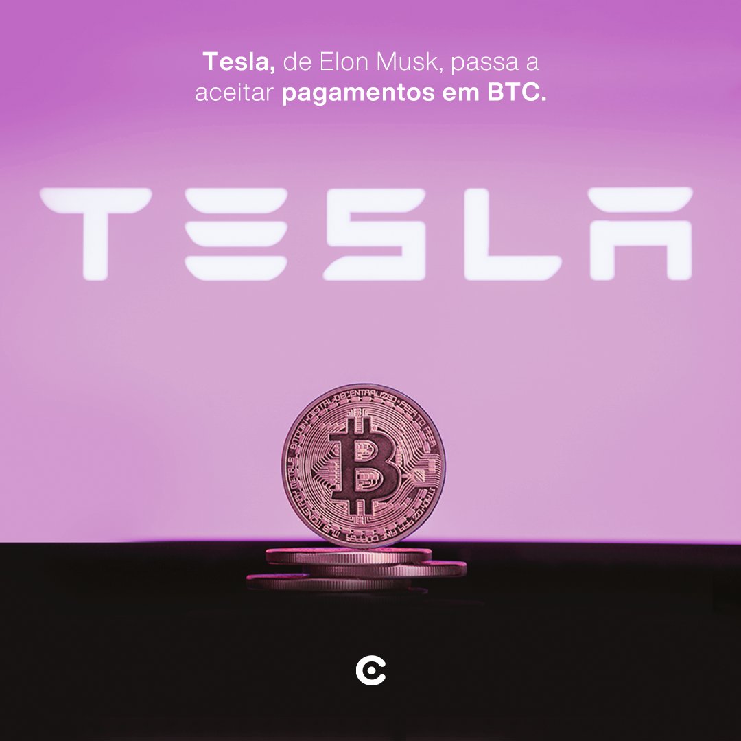 usecompralo's tweet photo. Após anunciar a compra de US$ 1,5 bilhão em bitcoin e fazer com a moeda valorizasse 20%, Elon Musk oficializa a cripto como um meio de recebimento no site da Tesla. 

Você também pode aceitar criptos em seu negócio, seja o tamanho que for, com a Compralo 💜📲 https://t.co/NfWinTWZKl