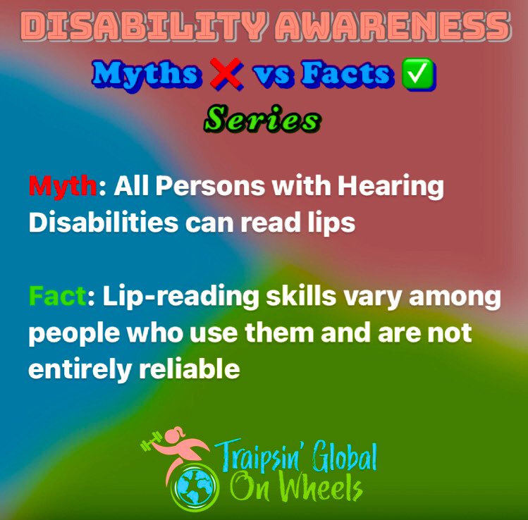 traipsinglobal's tweet photo. Debunking Myths regarding Disabilities! #DisabilityTwitter #Disability #DisabilityAwareness #Disabled #Wheelchair #Inclusion #WheelchairLife #Accessibility #DisabilityQuotes #Motivation #Inspiration #DisabilityInclusion #DisabledAndProud #DisabilityAdvocacy https://t.co/fy4KGOAXLz