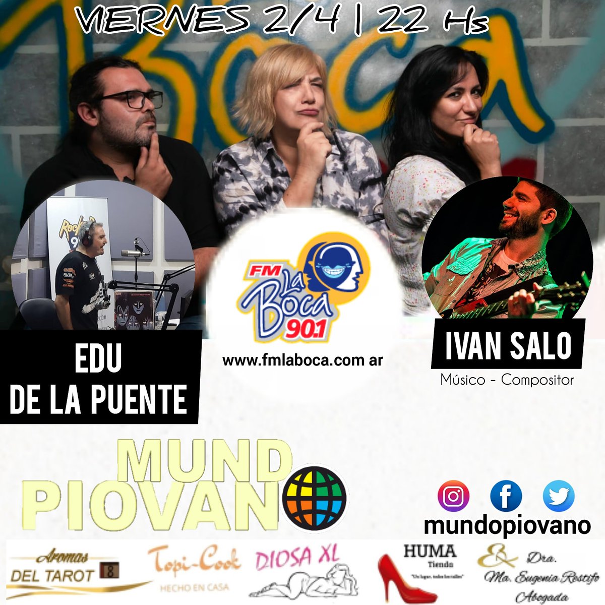 mundopiovano's tweet image. @mundopiovano
▶️De 🕙22 a 🕧00:30 hs
📻Por👉🏻 @fmlaboca

🎙️Con la Dra. 
@gabrielapiovan2

🌐📲💻Escuchanos por la web
fmlaboca.com.ar/envivo/

#Entrevistas #EnVivo

▶️  @realdelapuente
@TristementeC

▶️ @ivansalomonoff

#MalvinasArgentinas #MalvinasSonARGENTINAS #Malvinas39Anos