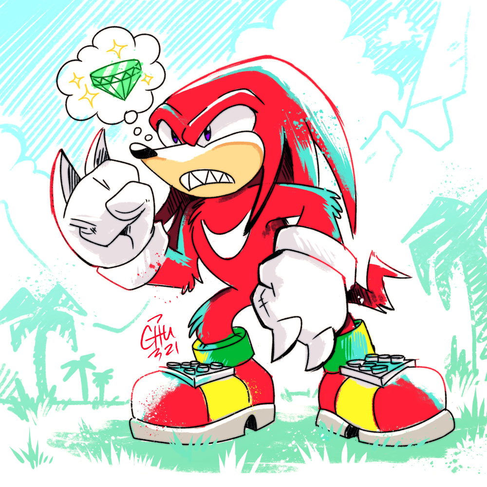 Sometimes you just gotta draw Knuckles the Echidna
