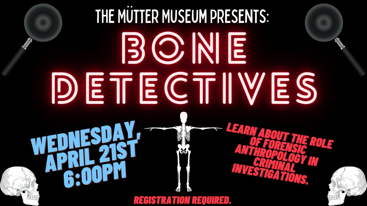 HankinLibrary's tweet photo. We have an exciting virtual program coming up on April 21 at 6 pm. Sign up for Bone Detectives and learn about the role of forensic anthropology in criminal investigations. Register at https://t.co/XK2Yvnq2PR #virtuallibraries #libraries #forensicanthropology https://t.co/czKESSQeWv