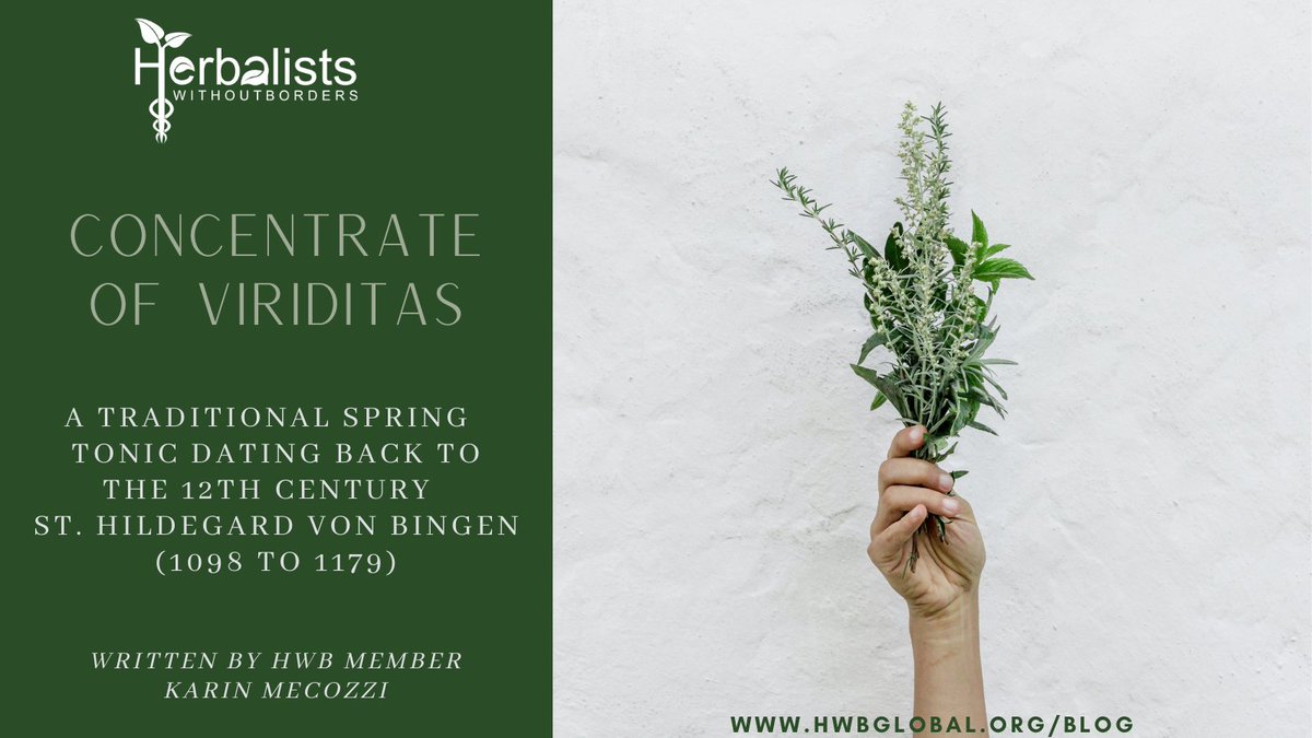 hwbglobal's tweet photo. Feature Friday: Our contributor to the blog this week is Karin Mecozzi, Coordinator of HWB Italy, sharing an Herbal Spring Tonic Recipe. Visit https://t.co/loX8sApkZJ
#herbalistswithoutborders #hwbblog #hwbmembers #hwbchapters #hwbrecipes https://t.co/v7SYWKaSll