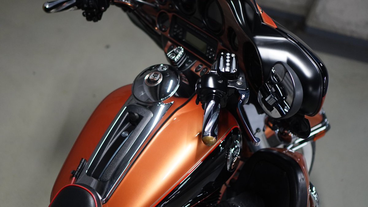 UdxCarwash's tweet photo. 秋葉原UDX駐車場バイクウォッシュSNAP HEIZOさん　ハーレーFLHTCUI 2008年　を洗車させて頂きました。ご利用ありがとうございました。#HarleyDavidson #flhtcui https://t.co/YtFdq9w7CG