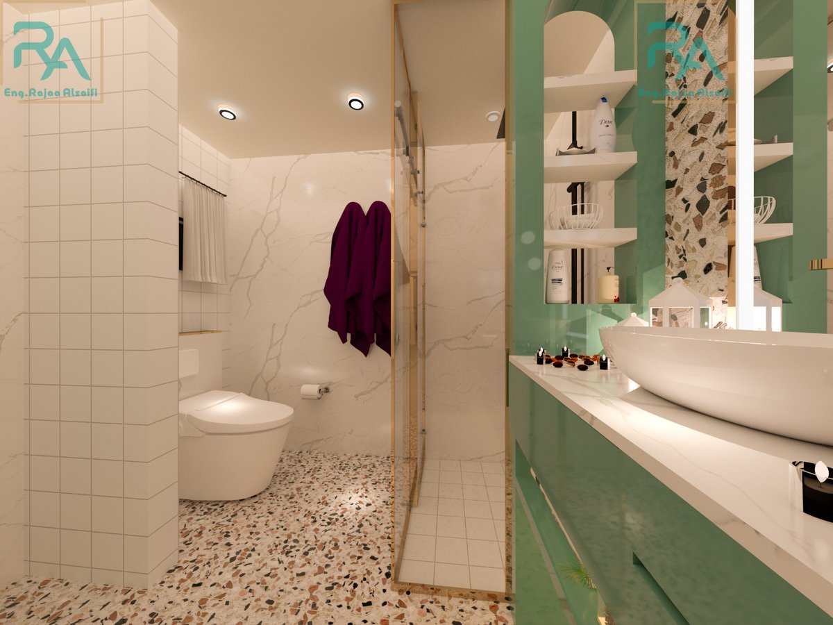 أطلق العنان لشغفك ولا تخف..
تصميم حمام مودرن مع لمسة من ستايل Art Deco
#مراجعة_تصاميم_المتابعين 
#مراجعة_مخططات_المتابعين 
#اليوم_العالمي_للتوحد 
#بيت_العمر 
#تصميم_داخلي 
#interiordesign 
#artdeco 
#moderndesign