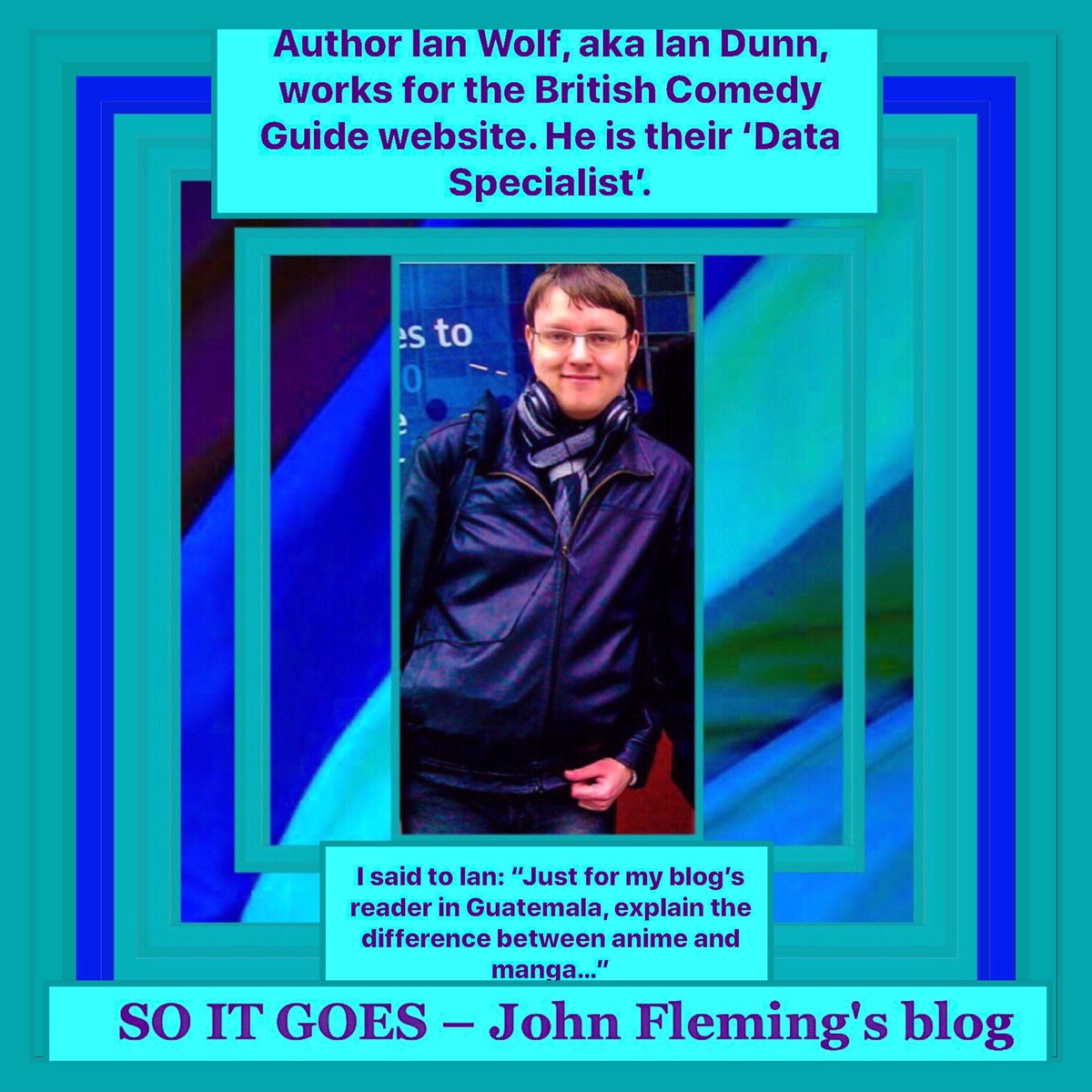 sanshui596's tweet photo. #Author Ian Wolf @clampdownbook works for the #BritishComedyGuide @BritishComedy website. He is their ‘Data Specialist’.

#thejohnfleming #blog

#Edinburgh #sailing #mumbai #kolkata #django #juba #tamil #harlesden #catford #hyderabad #pune #himachal #nyc

https://t.co/lKrGCu56u7 https://t.co/79dfpO83Nc