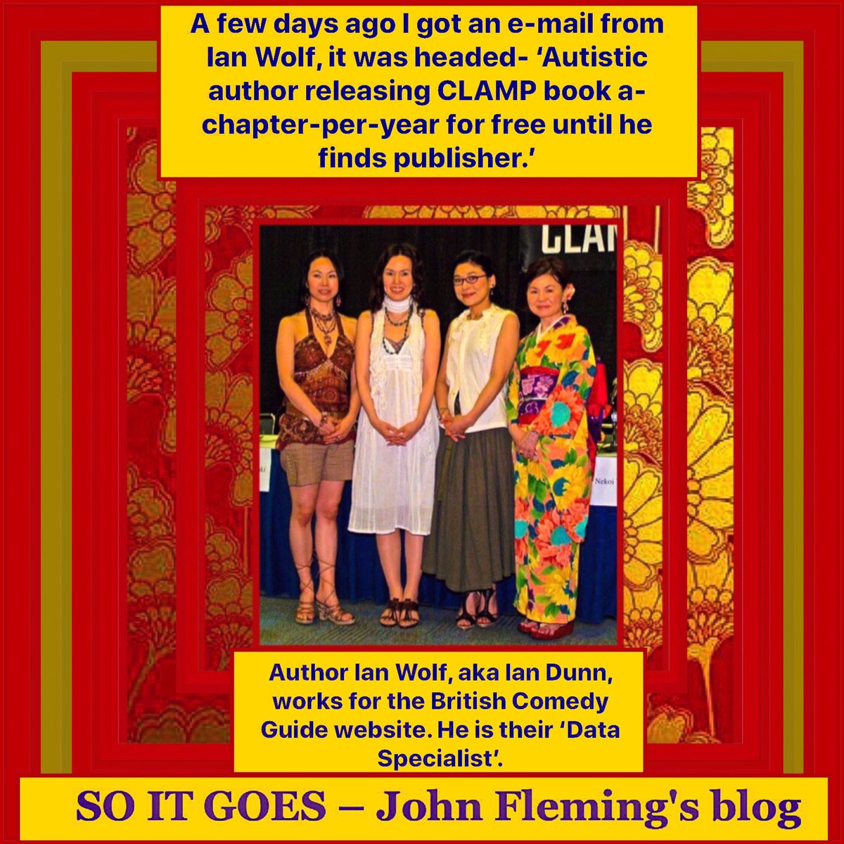 sanshui596's tweet photo. #Author Ian Wolf @clampdownbook works for the #BritishComedyGuide @BritishComedy website. He is their ‘Data Specialist’.

#thejohnfleming #blog

#Edinburgh #sailing #mumbai #kolkata #django #juba #tamil #harlesden #catford #hyderabad #pune #himachal #nyc

https://t.co/lKrGCu56u7 https://t.co/79dfpO83Nc