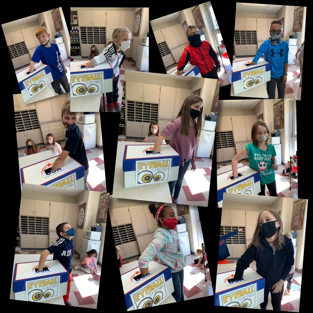 Northviewelem's tweet photo. Mrs. Bougher’s classes competed in test prep Fear Factor today. Students had to complete some tricky tasks to earn their clues. We love to see students learning and having fun! Look at those smiles! 😃 https://t.co/QvABXHzTRb