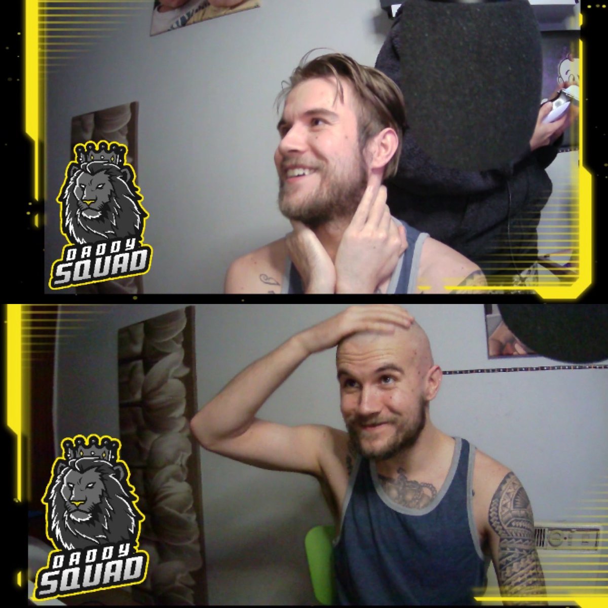 _FSPhotography's tweet photo. I’m a man of my word! 750 subscriber goal smashed out the park which meant I went bald live on stream 😎 #daddysquad turned up as always to smash those goals 🔥 #twitch #baldie #easteregg #TwitchStreamers #community https://t.co/mgidWhZnzy