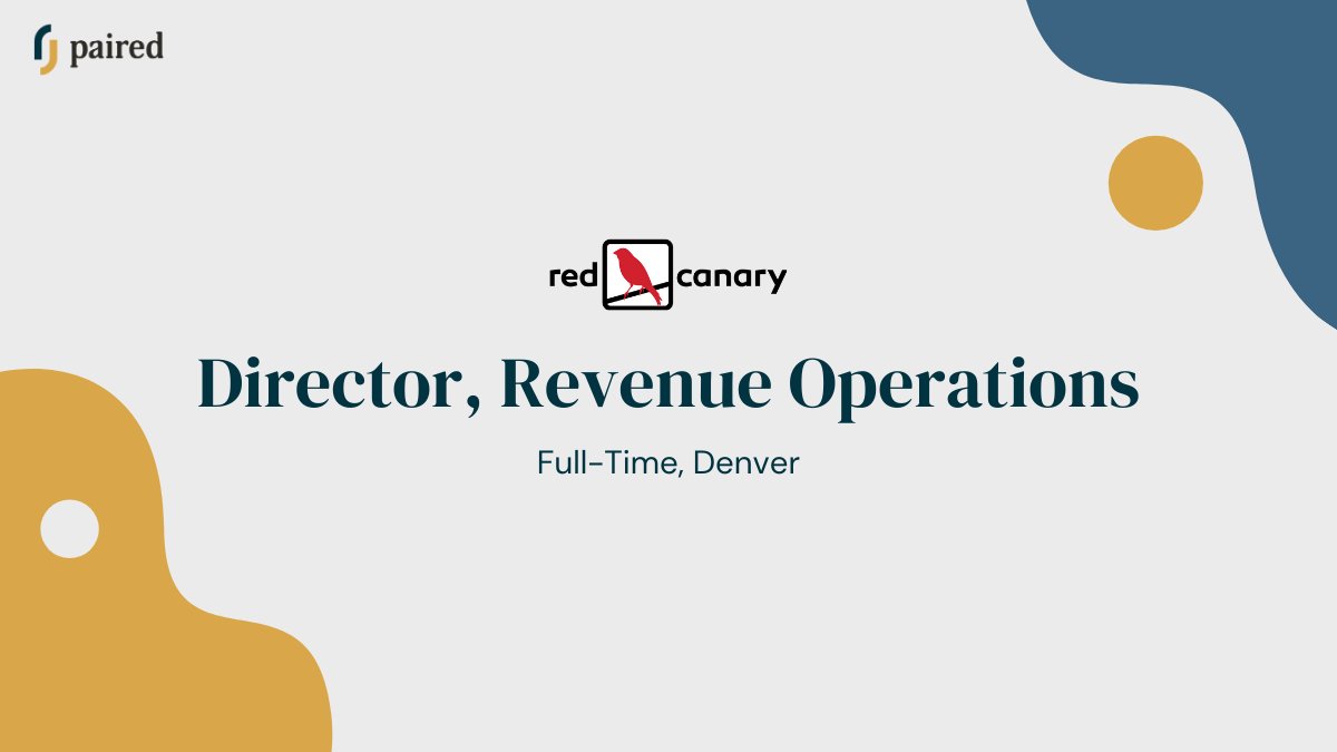 COStartupJobs's tweet photo. "We are looking for a strategically minded and operationally focused Revenue Operations leader who will innovate and improve upon key business processes and support the evolution of our operations teams to accelerate growth." https://t.co/ylvF06HdQw https://t.co/wwOmmbl4Yf