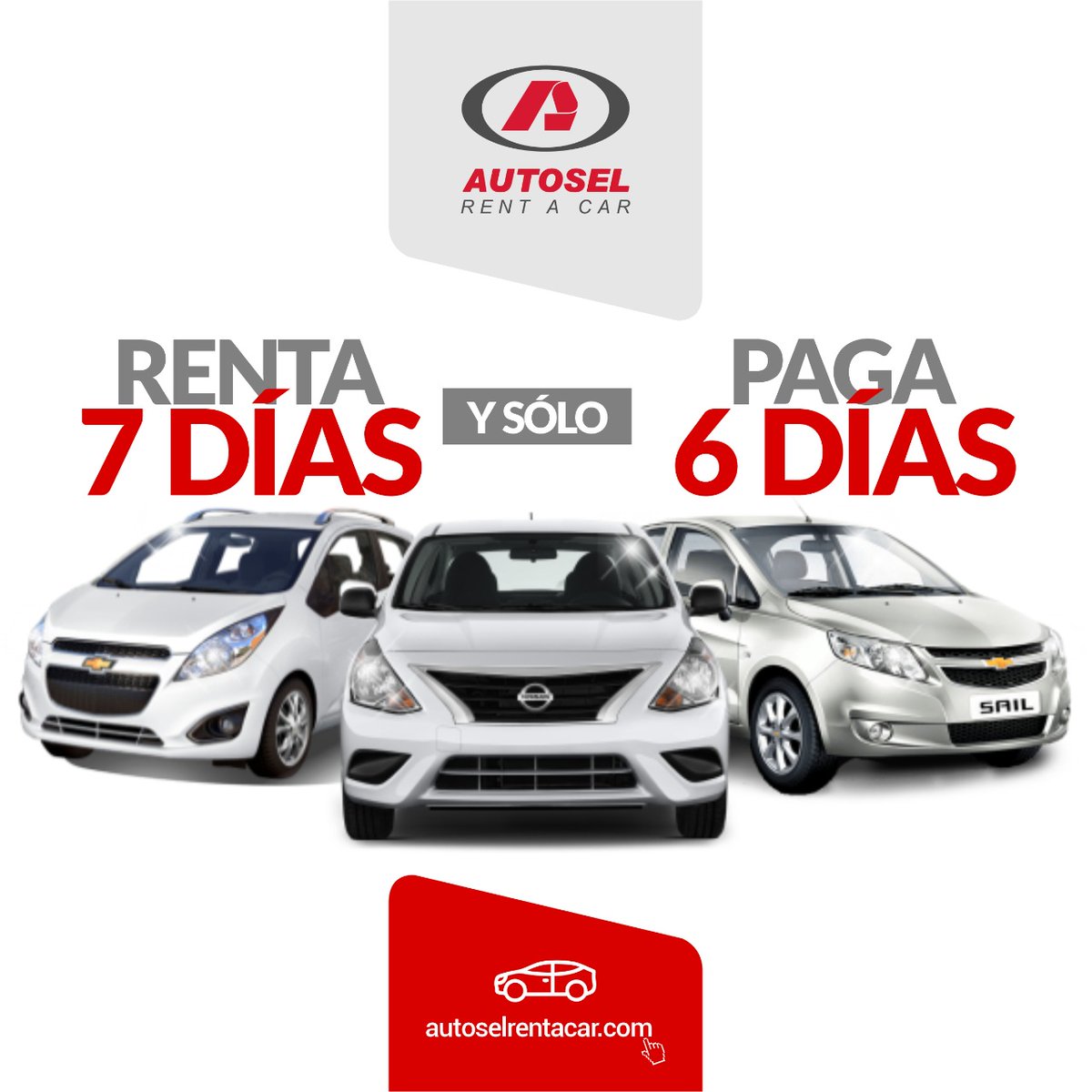 autosel's tweet photo. Renta con nosotros 6 días y el 7 es completamente ¡GRATIS!
Renta en Autosel y viaja seguro y tranquilo. 🚗🚕🚧🛡

🌐 https://t.co/K4Vvlf1hSi

#CotizaEnLinea #ViajeFamiliar #ViajeEnGrupo #ViajaComodo #VacacionesFamiliares #RentaDeVans #RentCar #Autosel #RentaDeAutos #Cancun https://t.co/s0j8odWm6c