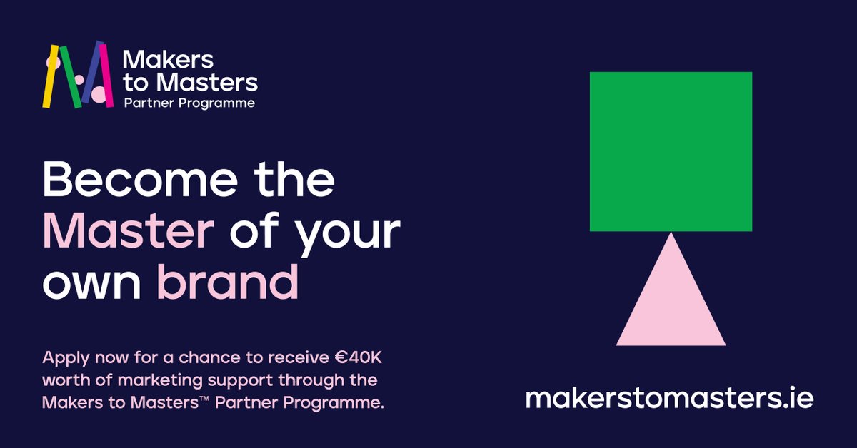 BradleyBrand_'s tweet photo. Bradley are delighted to announce the launch of our new Makers to Masters™ partner programme, with pro-bono marketing support worth €40K.
Applications are now open, so if you are a rising star in craft and design, visit https://t.co/r14yodSFZt #Bradley #MakersToMasters https://t.co/u6KhkcZznn