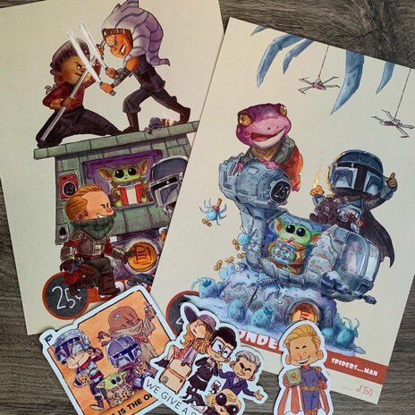 FGGoingRogue's tweet photo. Of course I brought #wandavision goodies but @PatrickBallest has art for all fandoms! visit his site now for #wonderconexclusives https://t.co/sokc42kXwx