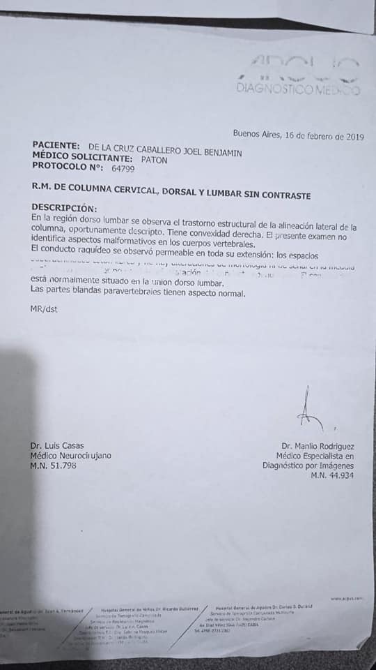 veroruco's tweet photo. Yoel Benjamín de la Cruz fue diagnosticado el día 26/11/2019 con escoliosis idiopática. Necesitamos la prótesis que vale $2.000.000.- 
Necesitamos respuesta del Municipio de Avellaneda
Su madre Yoselin Caballero esta desesperada: 1136331350 @AleChornobroff @alferdez @gestion_a https://t.co/RYuOf46zea