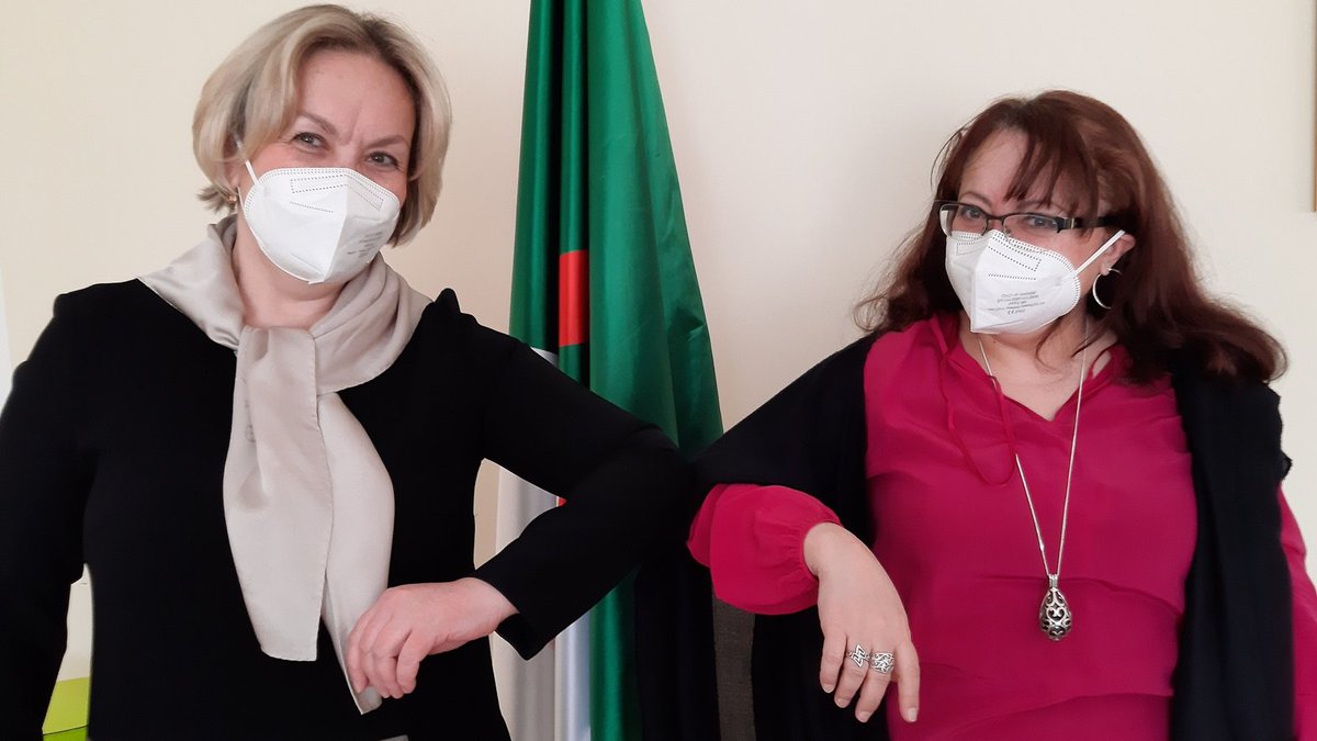 AlenaKupchyna's tweet photo. Excellent meeting with Ambassador Mebarki of #Algeria to discuss the new @OSCE initiative on asset recovery with the Mediterranean Partners. https://t.co/S9BOE0N40j