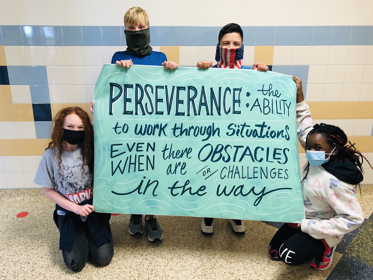 MISDRiverValley's tweet photo. Today is National SEL Day!!! Our word of the month is PERSEVERANCE, and it could not be more perfect in describing our students or this past year! #SELday #RVIStrongerTogether @MidwayISD https://t.co/Og4jseRtIc