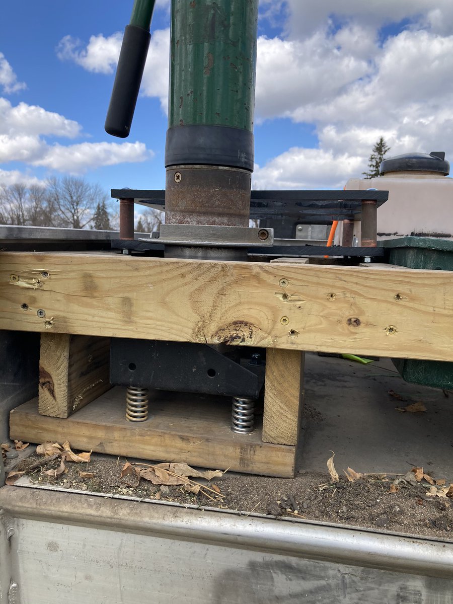 DonnachaConnor's tweet photo. Hole cutter mount. Use foot valve springs between the mount and the frame for a smooth ride. @ParAide https://t.co/mPvcskjZwU