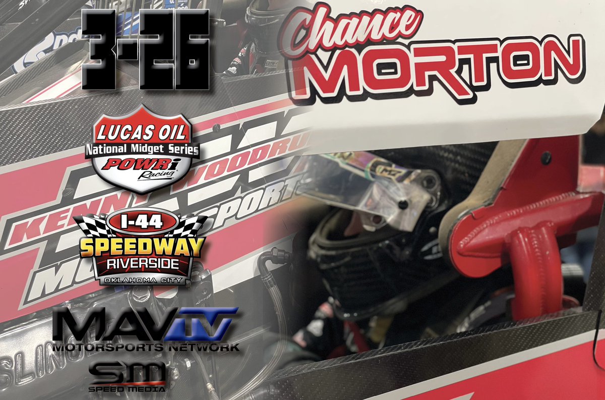IT’S RACE DAY for <a href="/ChanceMorton_7m/">Chance Morton</a>! 

After night one was rained out Chance and his team are ready for start of The 8th Annual Turnpike Challenge at @I44SpeedwayOKC with <a href="/POWRi_Racing/">POWRi Racing</a>. 

Tune into @MAVTVplus for all the racing action.