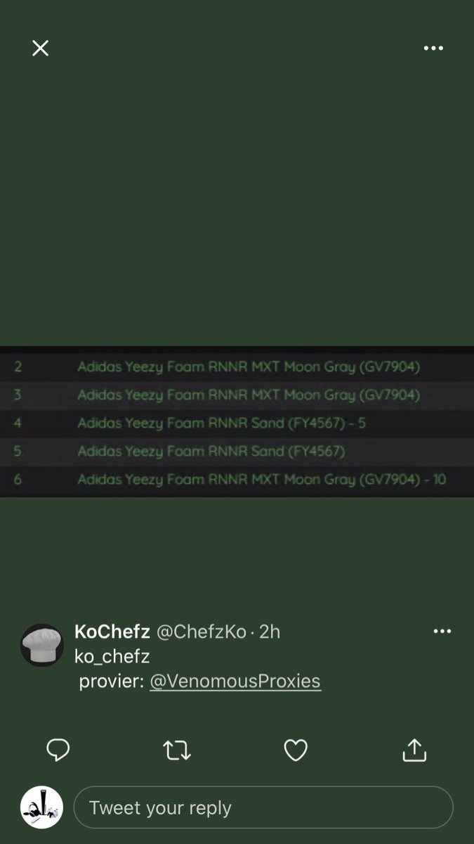 VenomAIO Success tweet media