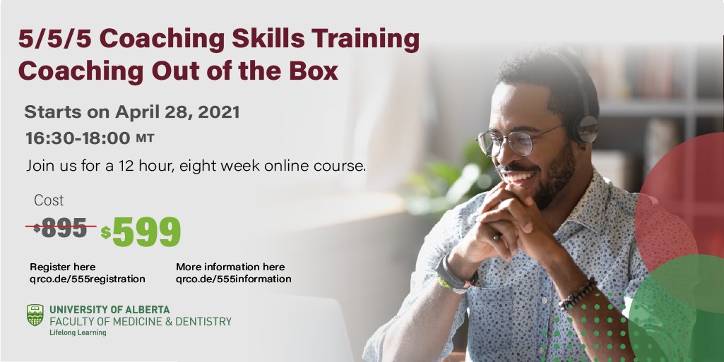 Our next offering of #Coaching Skills Training starts April 28 at 4:30 pm MT. 

For more information and to register: qrco.de/555information

<a href="/DCScherer/">Denise</a> @TheaLuig <a href="/nonsikelelo/">Dr Nonsi Mathe</a>