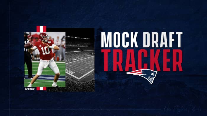 PATRIOTSdotCOM's tweet image. Experts offer their updated #Patriots picks in our mock draft tracker: patriots.com/news/2021-patr…