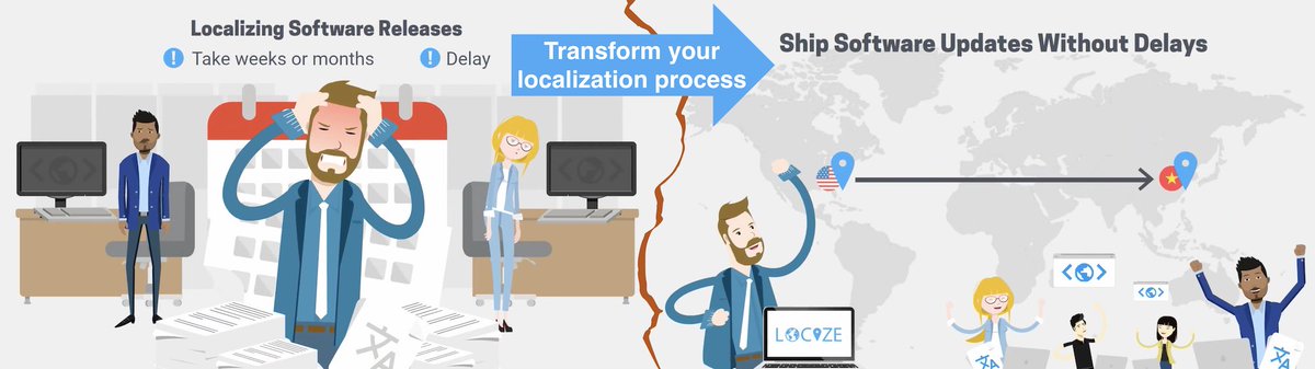 locize's tweet image. #ContinuousLocalization also means shipping your #software without delays...

➡️ Try it for free at locize.com ⬅️

#i18n #l10n #t9n #internationalization #localization #translation #saas #cloud #web