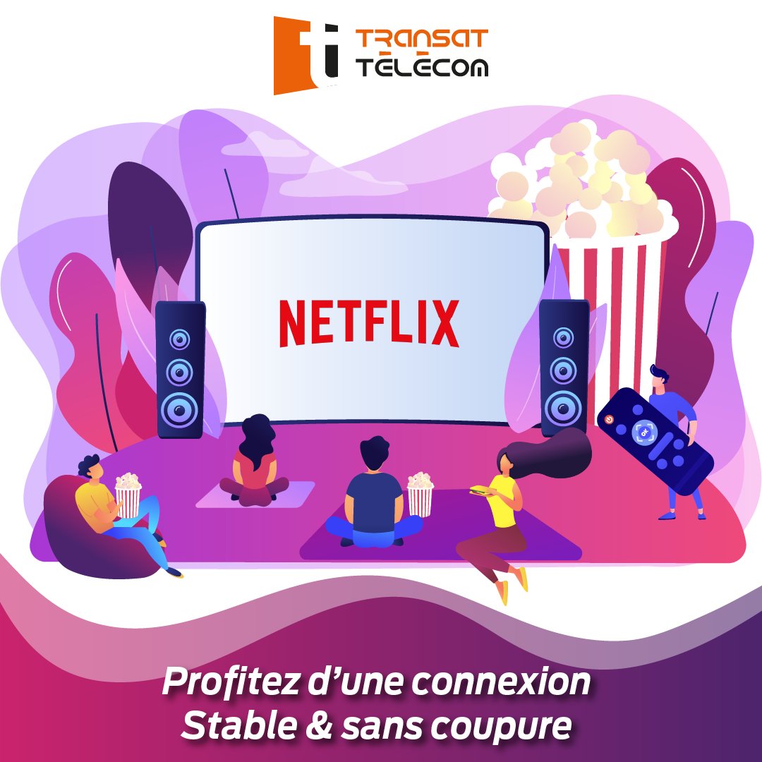 TransatTelecom's tweet photo. 🟧Vous prévoyez une soirée Netflix ce weekend mais vous avez des soucis de connexion ?🤔
✅Chez #Transat_Télécom on vous assure une connexion très fluide, même les soirées et les weekends 
👉Contactez-nous maintenant est choisissez votre forfait ☎️ 514-360-9090
#internet #Netflix https://t.co/Ewh0CYhMoX