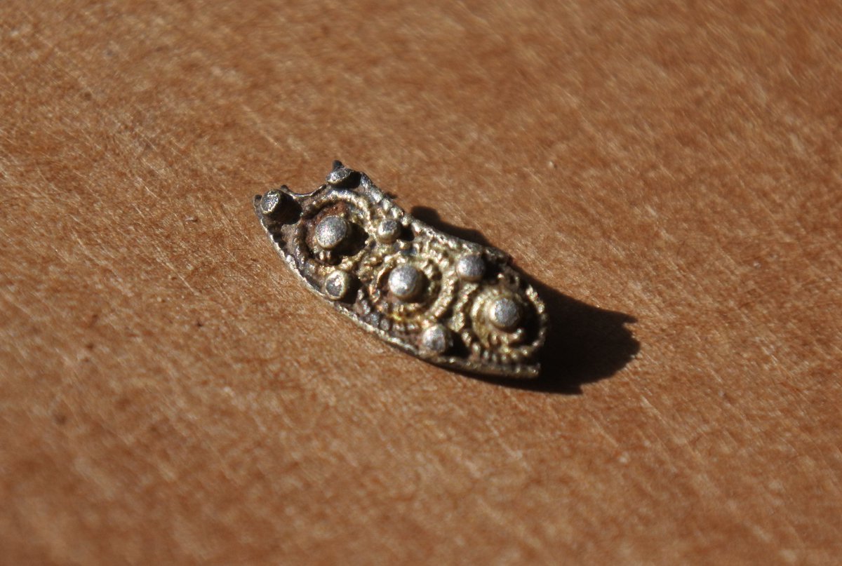 Well chuffed to hear back about my medieval silver gilt brooch fragment today. I was lucky to find this whilst out detecting given its size. I've donated my part of my find to <a href="/PotteriesMuseum/">The Potteries Museum & Art Gallery</a> Back to where it belongs 😁👍