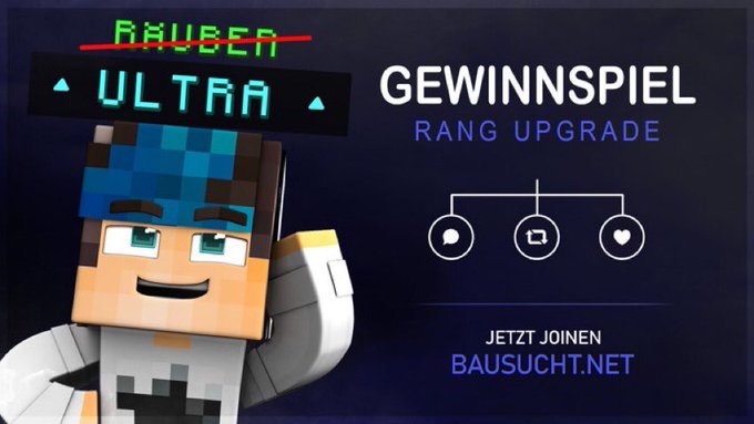 BauSuchtNet's tweet photo. **GEWINNSPIEL**

Heute #verlosen wir ein "RANG-UPGRADE" auf den nächst höheren (kaufbaren) Rang! 🤗

Dazu müsst ihr einfach folgendes tun:
- Retweet 
- Like ♥️
- Kommentar 📝

Viel Glück euch allen! https://t.co/l7hOpFOTLw