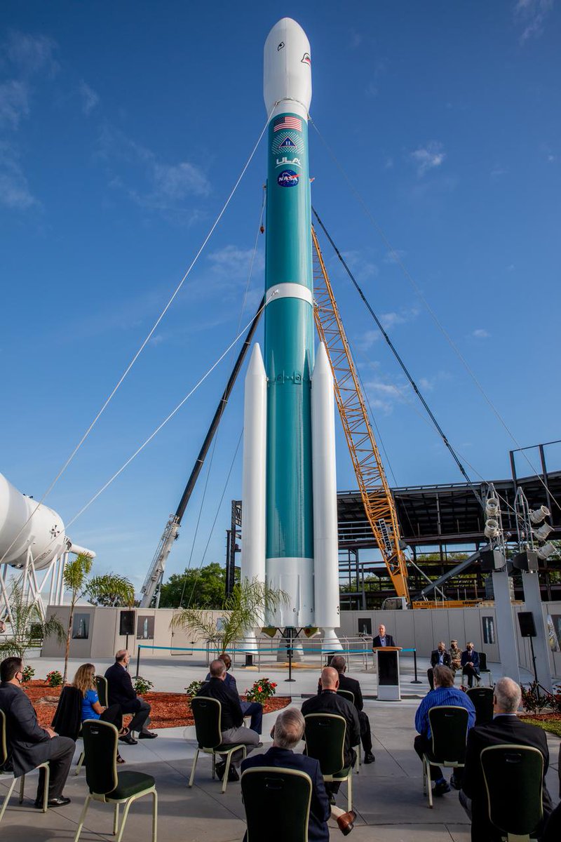NASAKennedy's tweet photo. A new rocket has been planted in @ExploreSpaceKSC's Rocket Garden! 🚀🌼

@ulalaunch's Delta II rocket grew roots in its new home among the garden of giants. Learn more about this launch vehicle, its history and how you can see it in person: https://t.co/EokNwoWPQ7 https://t.co/oDPZqKZ8qd